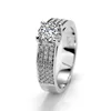 14k 18k gold micro pave setting moissanite diamond men ring