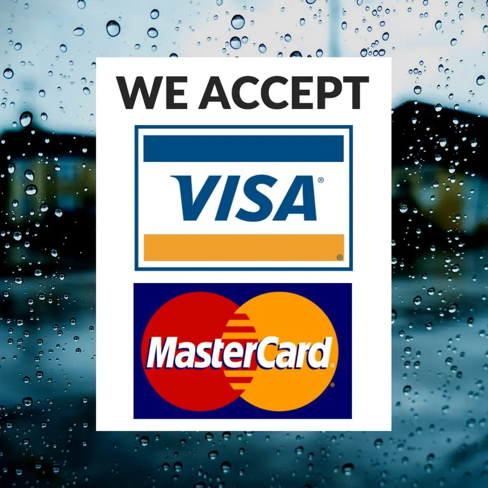 3X5 WE ACCEPT VISA & MASTERCARD FLAG CREDIT CARDS F759