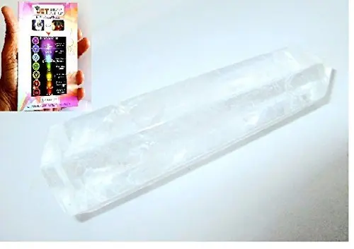 Genuine Quartz Crystal Obelisk Tower Free Booklet Jet International Crystal Therapy Jumbo 6 Facet Approx. Aura Rock Crystal Natural Polished Earth Spirit Balance Point Gemstone Spiritual Chakra Balancing Psychic Gift Therapy Massage Healing Vibration Wand Grounding Nurturing Reiki Energy Positive