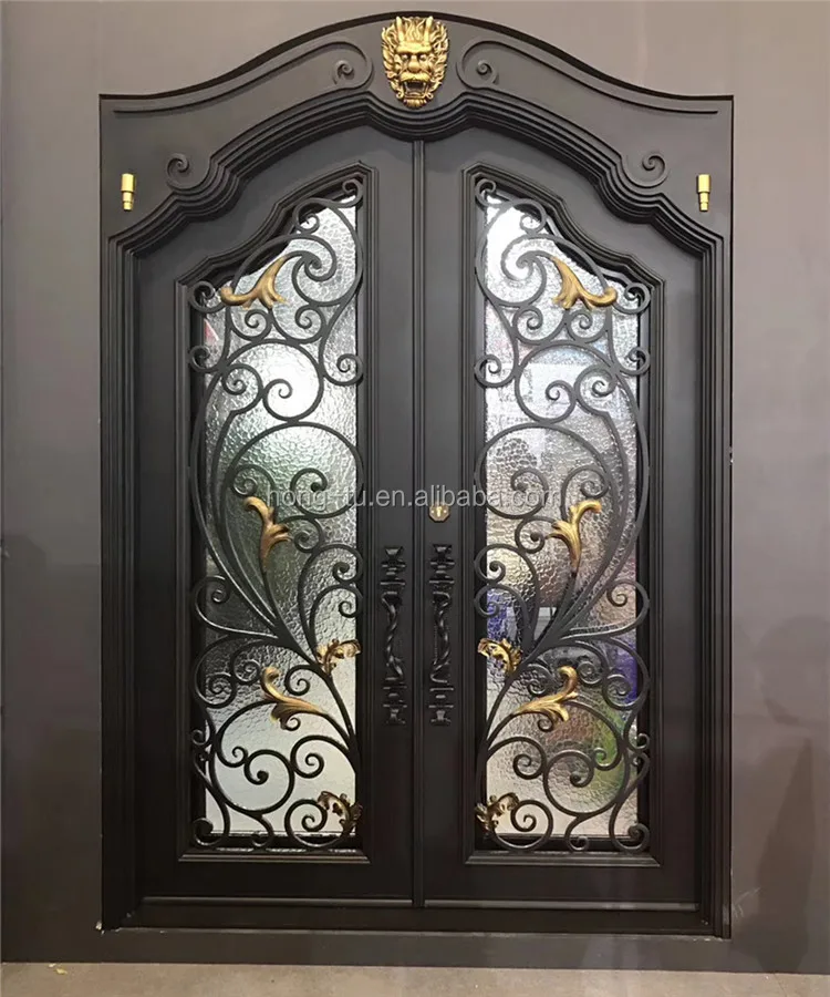 Glass and Finish Options single wrought iron door