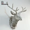 Hand painted silver deer head resin wall hanging arts and crafts for decoration