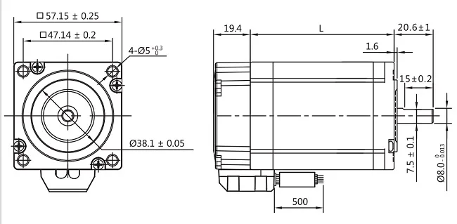 Closed-loop step servo motor and servo driver for cnc kit