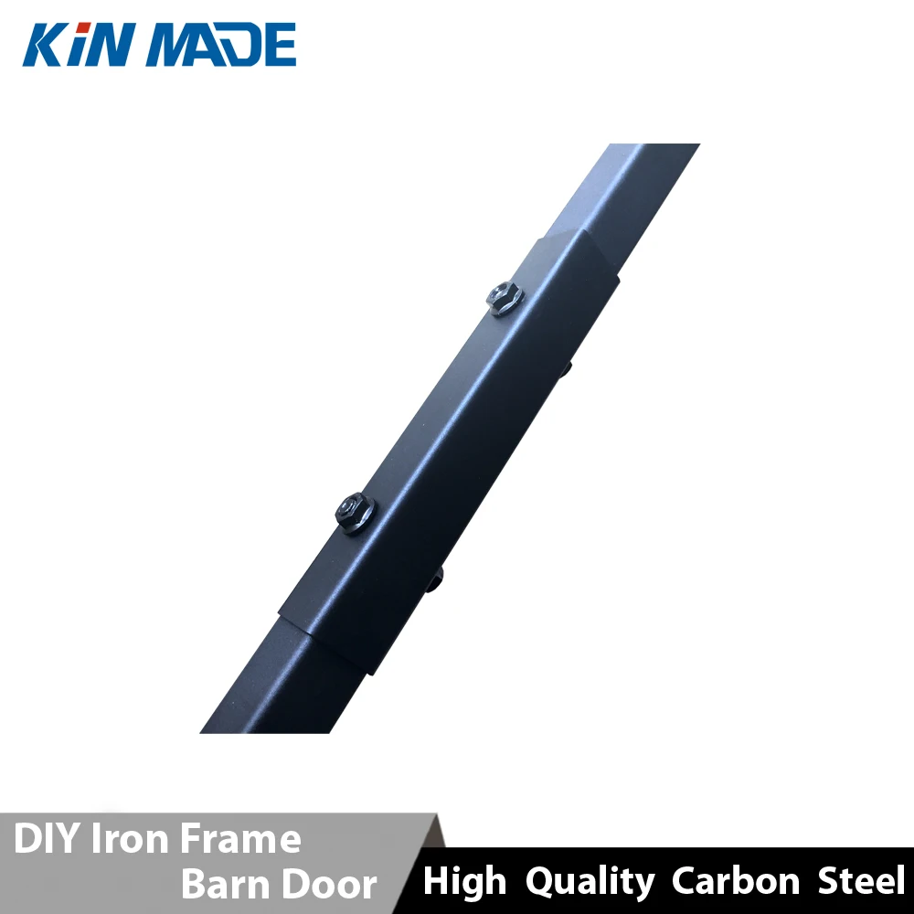 Kinmade DIY Iron Steel C Channel Frame for wooden Barn Door Sliding Hardware