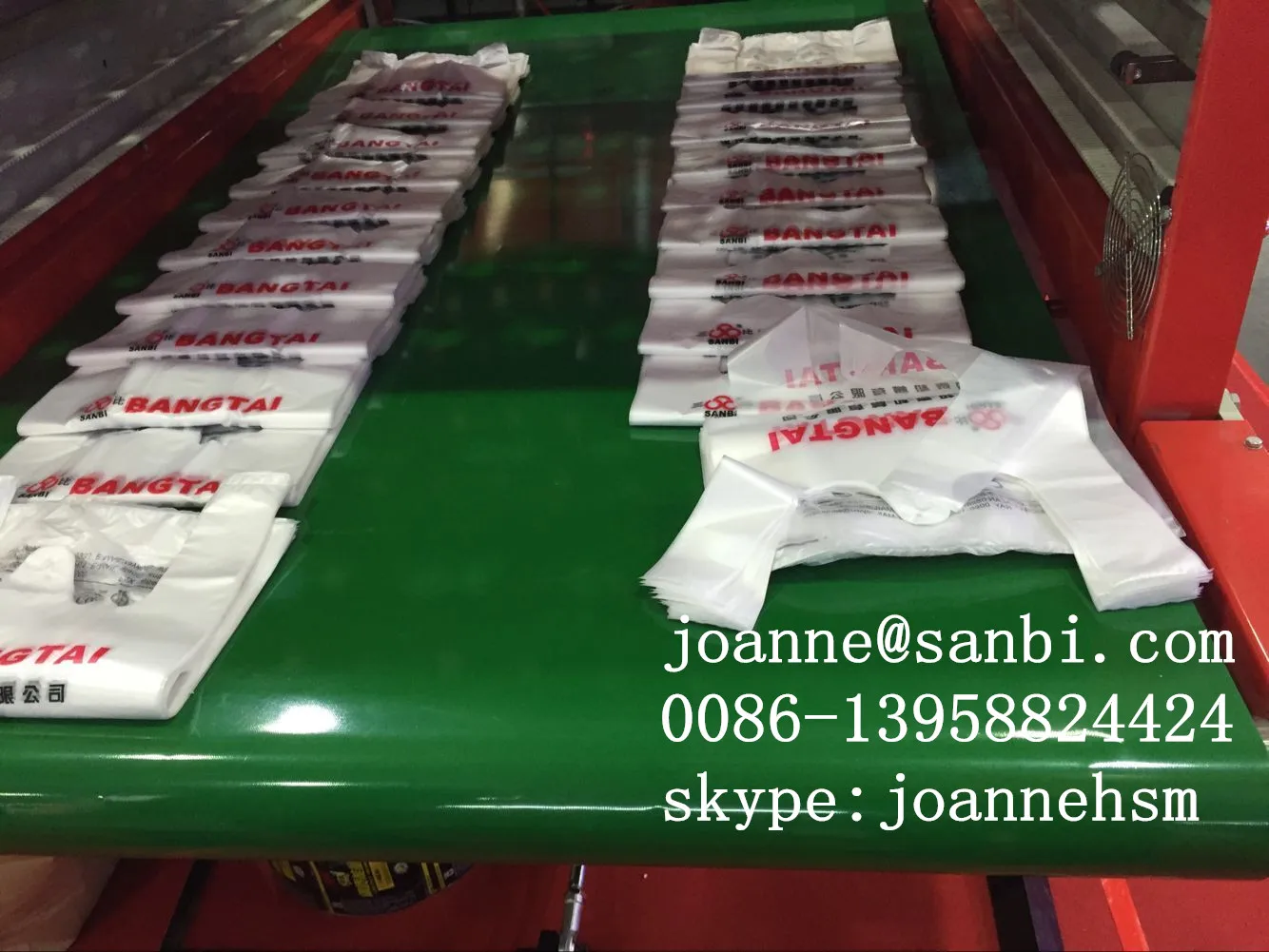 Full Automatic Biodegradable Hdpe Ldpe Pla Vest Tshirt Garbage