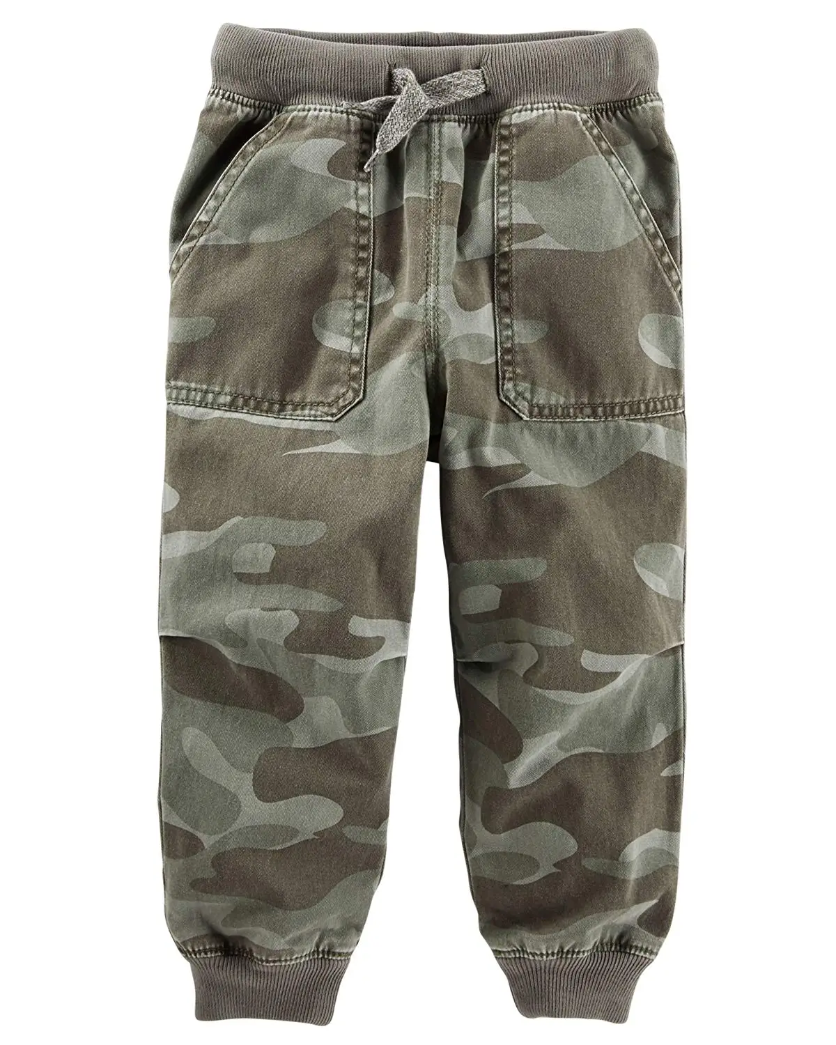 mens camo twill joggers