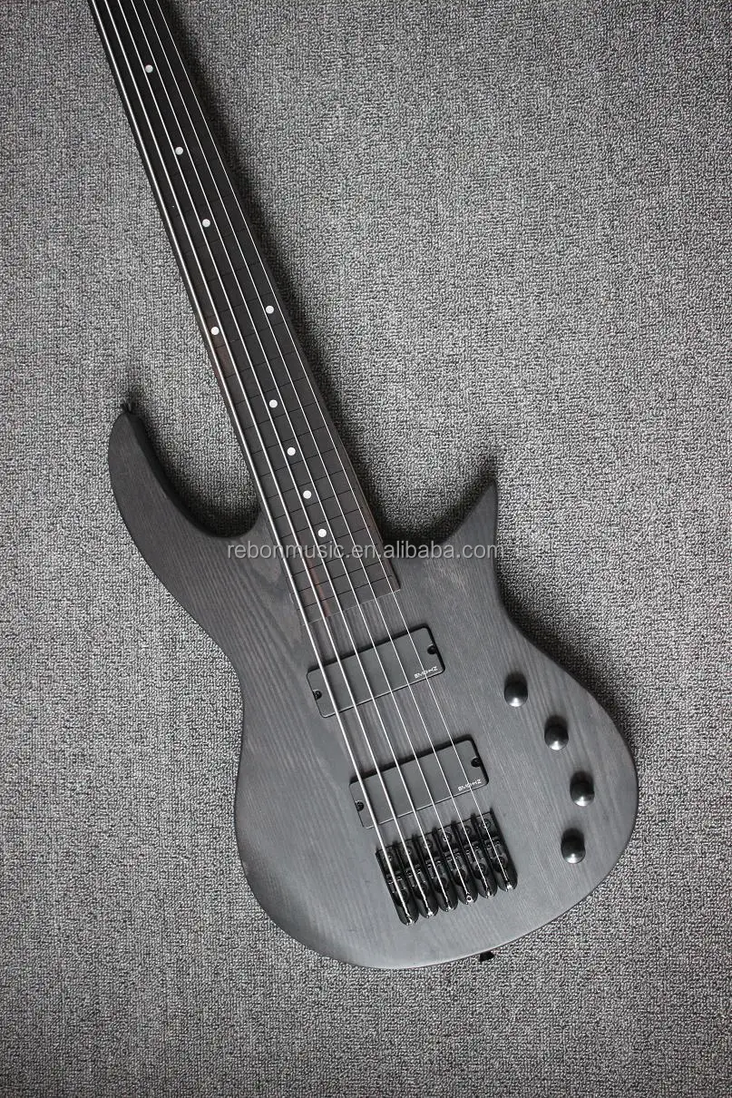 6 String Fretless Electric Bass Guitar With Ashwood Body Buy Electric