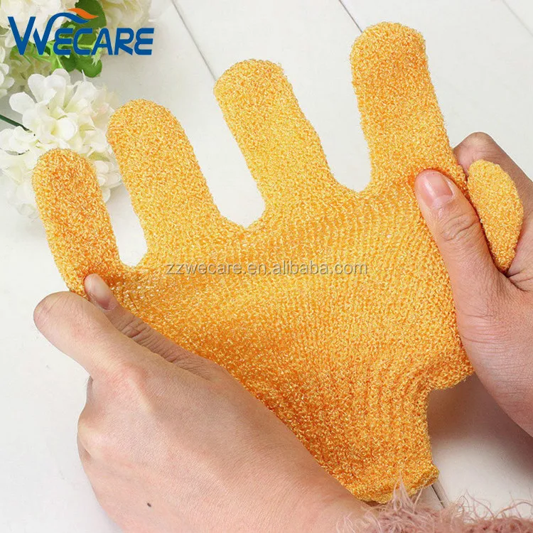 Fashion Body Scrub Exfoliating Natural Nylon Shower Bath Gloves
