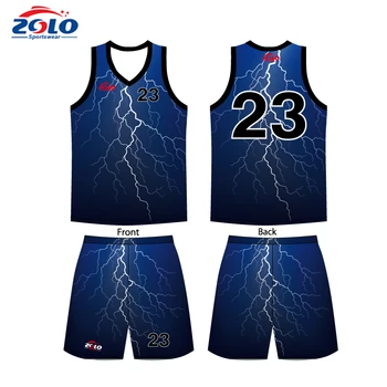 Basketball Jersey Design Color Blue 
