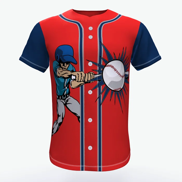 Latest Button Down Sublimated Korean Baseball Jersey Design Baseball ...