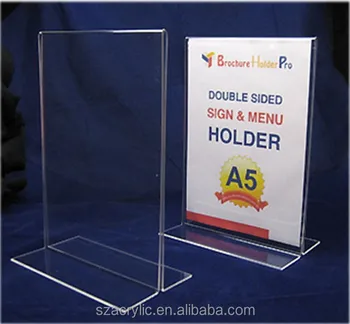 Custom Standing A4 A5 Table Acrylic Sign Display Holder 