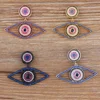 Hot Sale Micro Pave CZ Stone Four Color Metal Copper Devil Eye Pendant Fashion Choker Necklace Jewelry Accessories