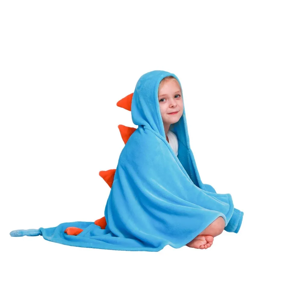 Dinosaur Hooded Blanket For Kids,3d Toddler Wearable Animal Snuggie