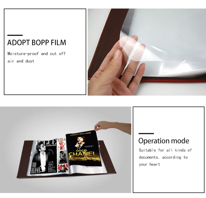 A4 Size Photo Album Pp Pocket 20/30/40/50/60 Sheets Picture Scrapbook Album A4 File Folder Slip