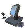 LKS-POS910 new design compact size fashionable 15" all-in-one flat Touch Screen Pos Terminal