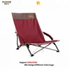 Portable low seat outdoor beach camping chair/foldable aluminium sun lounger/folding chair with canopy