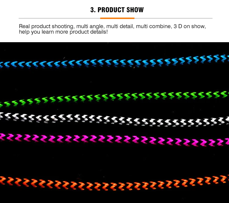 Colorful 3.5mm braided aux audio cable metal gold end 3.5mm male to male aux car record cable