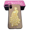 Peacock artwork Leather TPU Case For iPhone XS Max