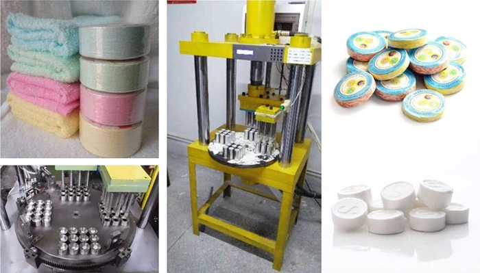 Eco-friendly 100% Cotton Compress Coin Tissue Machine - Buy Facial ...