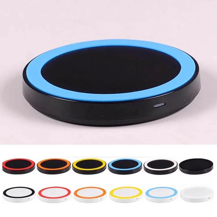 Ultra Slim Round Qi Wireless Charger Charging Pad For