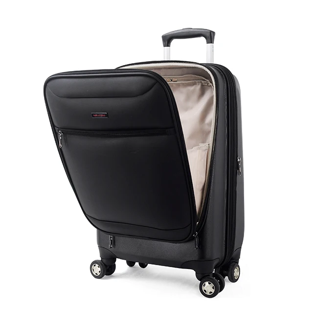 
Business Double Wheeled Spinner Front Opening Trolley Luggage 