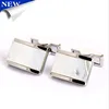 Elegant White Mother of Pearl Titanium Square Cufflinks