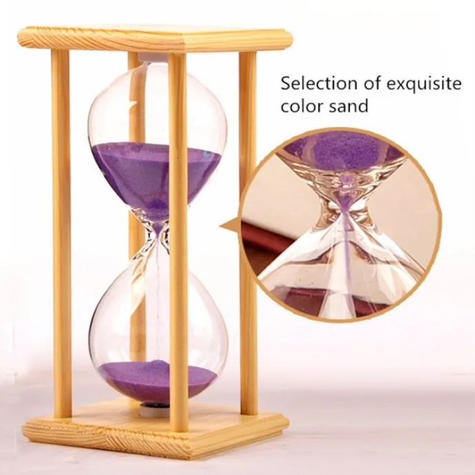 Art Creative 15 30 45 & 60 Minutes Wooden Frame Sand Timer Metal ...
