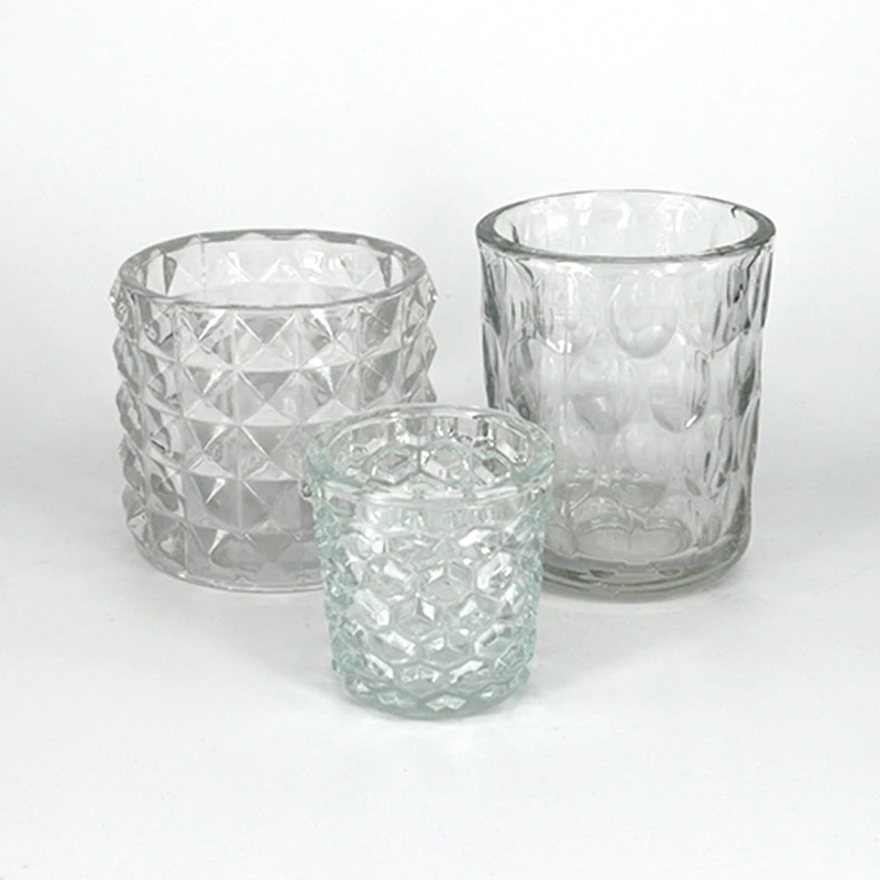 Infinity Tea Light Decorative Clear Glass Pillar Candle Holder 300ml