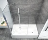 Above bath 6mm tempered glass shower screen pivot hinges