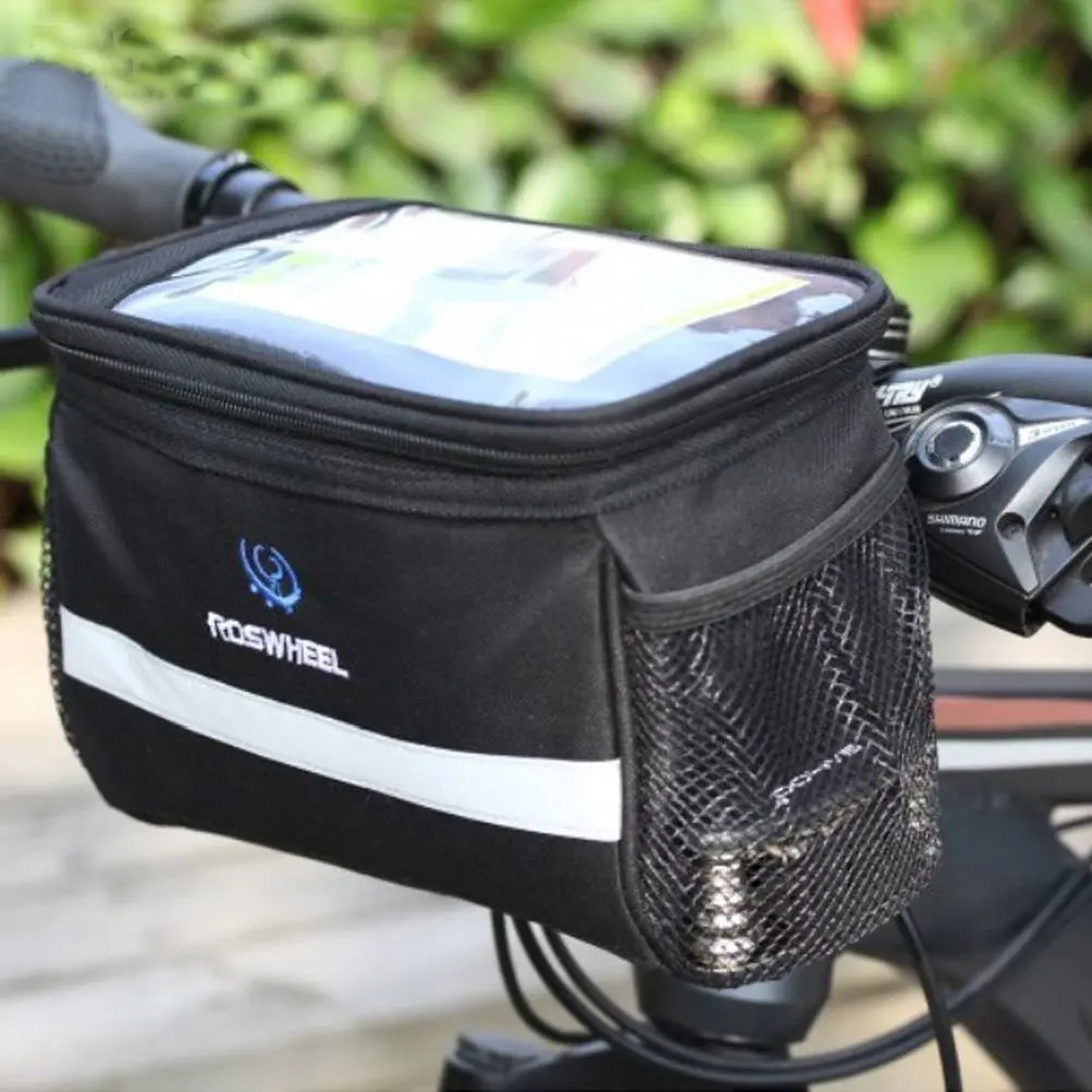 Bicycle Handlebar Bag Cycling Bike Front Tube Pannier Basket Storage Outdoor