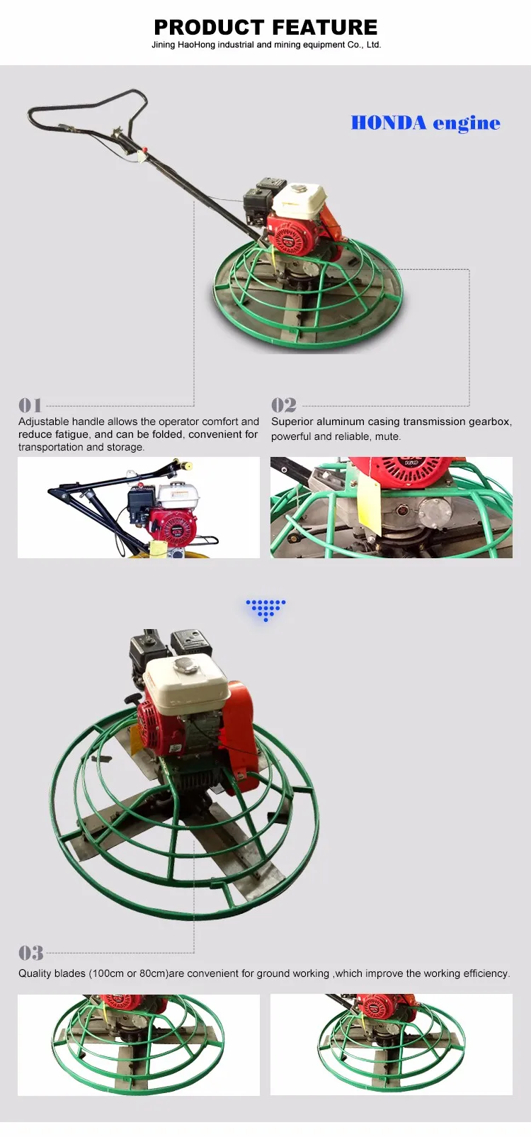 Road Building Construction Tools Concrete Power Trowel Finishing Machine For Sale 