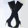 HeelTalk handmade high quality pencil high heel designer stiletto boots spike heel long boot