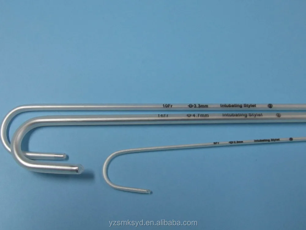 Endotracheal Tube Intubation Stylet With Maalleable Aluminium Coating Pvc Buy Endotracheal 