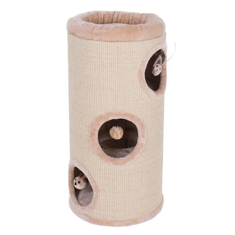 Cat Scratching Barrel Tree Post Bed House Scratcher Activity Toy Buy