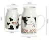 cheap wholesale 300ml logo custom ceramic white coating milk bottle cooling cup sublimation mug