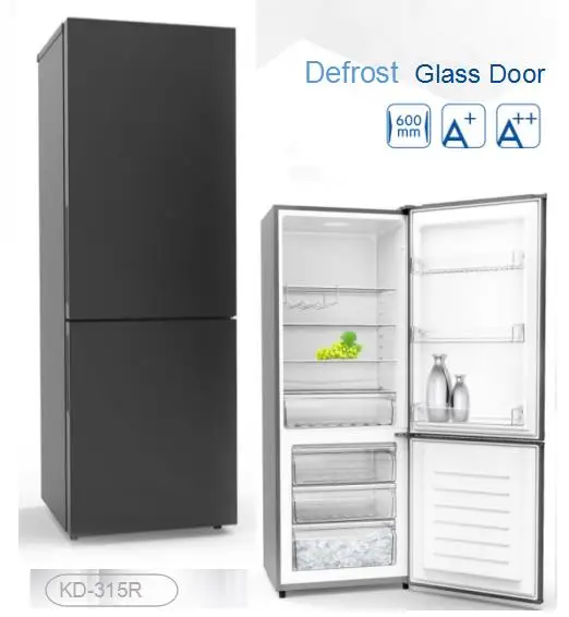 315l Ul Saa Saso Approved Defrost Black Double Door Custom Sized
