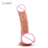 Adult Product Liquid Silicone Sex Toy Women Realistic Dildos with Balls