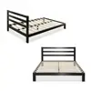 New Black Modern Bed High Quality Iron Double Bed Frame Design