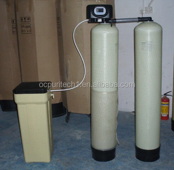 Removing boiler water hardness water softner