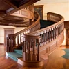 Hot sale circular stair wood stair post step