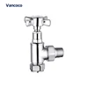 Vancoco YK212P-J radiator angle valve polished chrome cross handle non return heater radiator valve control manufacturer