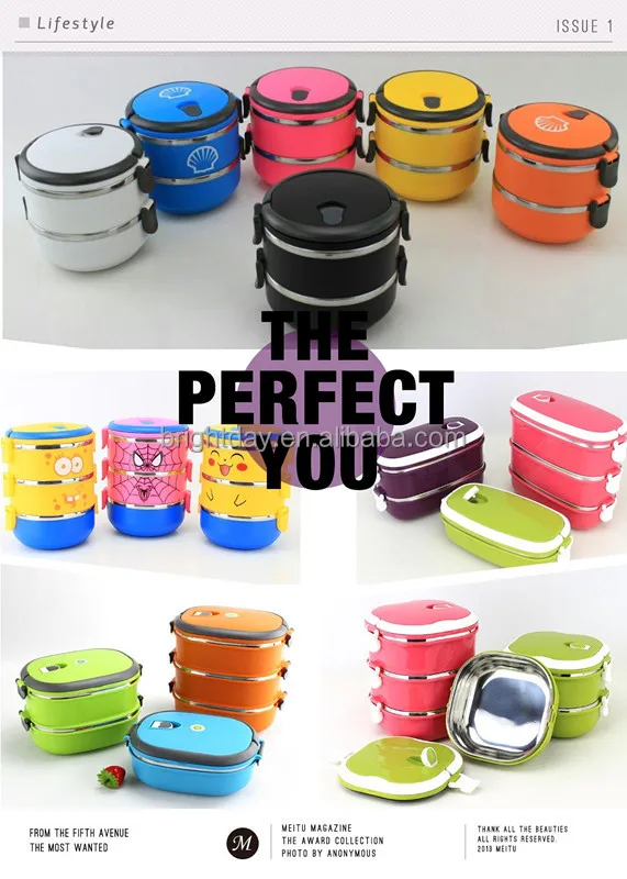 Rectangle 3 Layer Lunch Box Design Your Own Lunch Box Customized Lunch