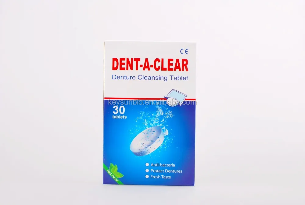 Private Label Custom Logo Effervescent Cleansing Tablets Dentures