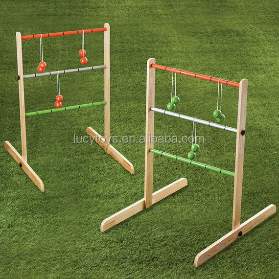 Outdoor Family Yard Garden Games Wooden Ladder Toss Backyard Game Set