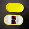 Plastic capsule shape 6 cases storage pill box
