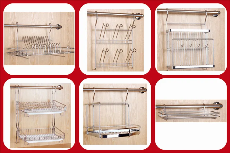 Hanging kitchen two layers bowl holder dish holder rack