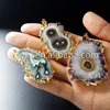 WT-P039 Popular Druzy jewelry wholesale, High quality stone stalactite amethyst druzy jewelry