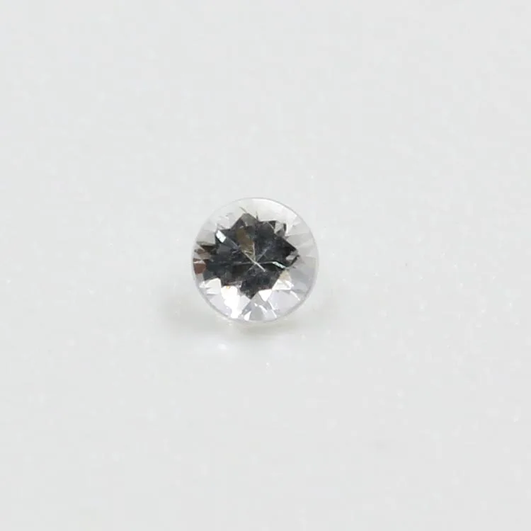 Natural White Sapphire Gems Stone Round Brilliant Cut Wnite Sapphire