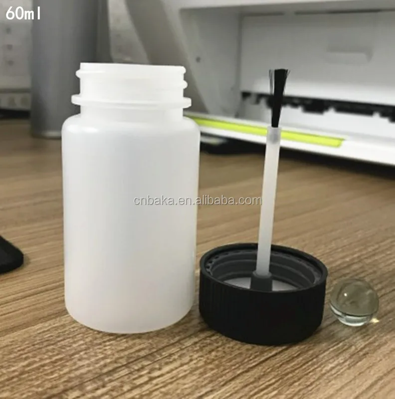 60ml Child Safety Touch Up Paint Bottle,2oz Hdpe Glue Brush Bottle