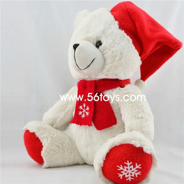 white christmas teddy bear