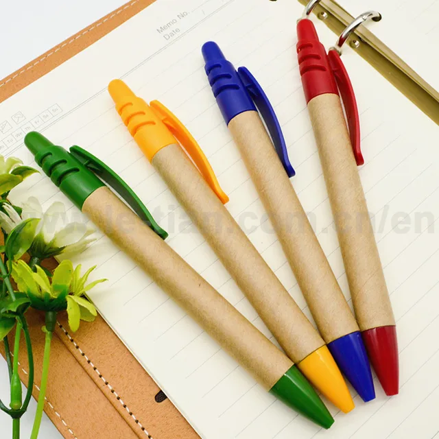eco-friendly recycled paper material barrel ball pen